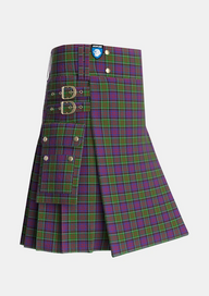Utility_MacDonald_of_Clanranald_1_Tartan_427_kilt_side_image_with_pleated_design_and_adjustable_buckles_for_men