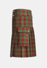 Utility_MacDonald_of_Kingsburgh_Tartan_1562_kilt_left_image_with_pleated_design_and_adjustable_buckles_for_men