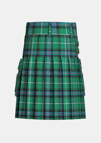 Utility_MacDonald_of_the_Isles_Hunting_Ancient_Tartan_kilt_back_image_with_pleated_design_and_adjustable_buckles_for_men