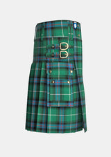 Utility_MacDonald_of_the_Isles_Hunting_Ancient_Tartan_kilt_right_image_with_pleated_design_and_adjustable_buckles_for_men