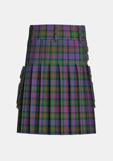 Utility_MacDonell_of_Glengarry_Tartan_471_kilt_back_image_with_pleated_design_and_adjustable_buckles_for_men