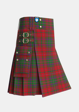 Utility_MacDougal_Tartan_1519_kilt_side_image_with_pleated_design_and_adjustable_buckles_for_men
