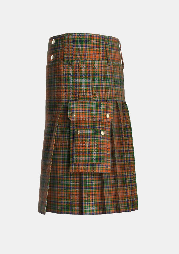Utility_MacDougall_1850_1_Tartan_8333_kilt_left_image_with_pleated_design_and_adjustable_buckles_for_men