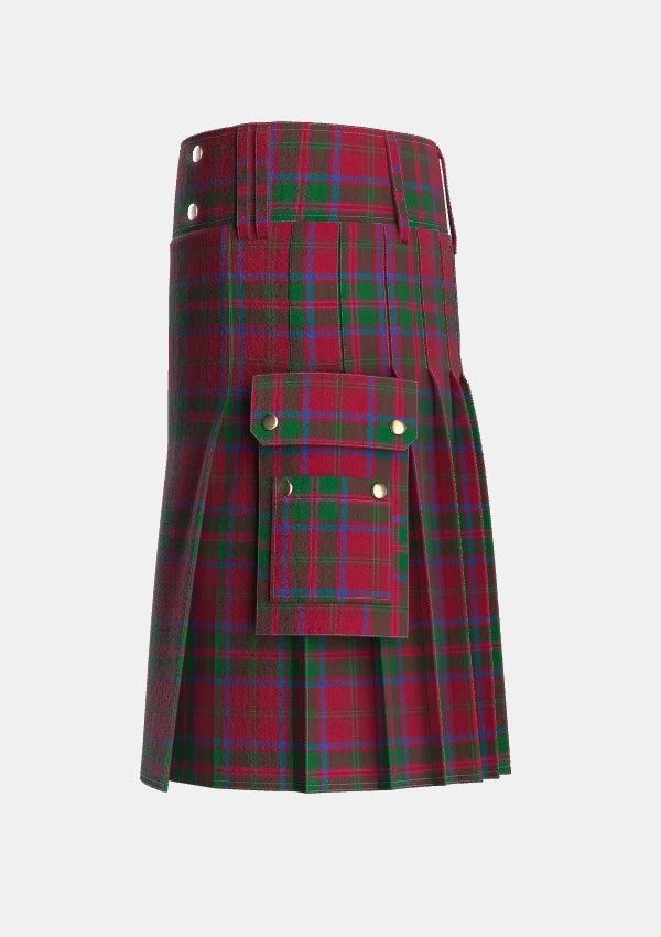 Utility_MacDougall_1880_2_Tartan_6301_kilt_left_image_with_pleated_design_and_adjustable_buckles_for_men