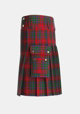 Utility_MacDougall_1966_Tartan_1766_kilt_left_image_with_pleated_design_and_adjustable_buckles_for_men