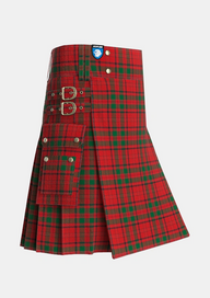 Utility_MacDougall_1980_Tartan_1647_kilt_side_image_with_pleated_design_and_adjustable_buckles_for_men