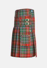 Utility_MacDougall_Ancient_Tartan_kilt_right_image_with_pleated_design_and_adjustable_buckles_for_men