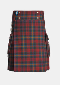 Utility_MacDougall_William_Tartan_3353_kilt_front_image_with_pleated_design_and_adjustable_buckles_for_men