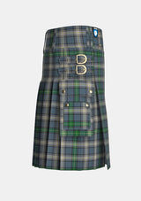 Utility_MacDowall_Tartan_7260_kilt_right_image_with_pleated_design_and_adjustable_buckles_for_men