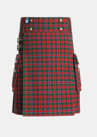 Utility_MacDuff_2_Tartan_1339_kilt_front_image_with_pleated_design_and_adjustable_buckles_for_men