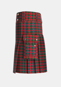 Utility_MacDuff_2_Tartan_1339_kilt_left_image_with_pleated_design_and_adjustable_buckles_for_men