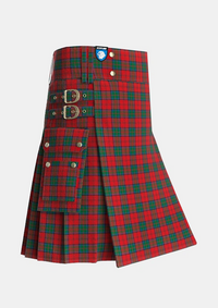Utility_MacDuff_4_Tartan_1453_kilt_side_image_with_pleated_design_and_adjustable_buckles_for_men