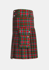 Utility_MacDuff_6_Tartan_2455_kilt_left_image_with_pleated_design_and_adjustable_buckles_for_men