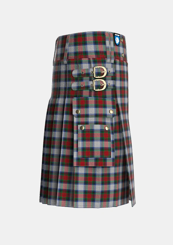 Utility_MacDuff_Dress_5_Tartan_1601_kilt_right_image_with_pleated_design_and_adjustable_buckles_for_men