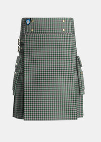 Utility_MacDuff_Dress_Tartan_584_kilt_front_image_with_pleated_design_and_adjustable_buckles_for_men