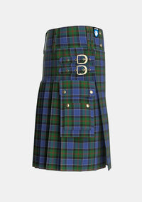 Utility_MacFadzean_Tartan_645_kilt_right_image_with_pleated_design_and_adjustable_buckles_for_men