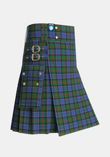 Utility_MacFadzean_Tartan_645_kilt_side_image_with_pleated_design_and_adjustable_buckles_for_men