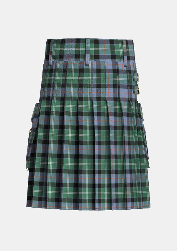 Utility_MacFrog_Personal_Tartan_4561_kilt_back_image_with_pleated_design_and_adjustable_buckles_for_men