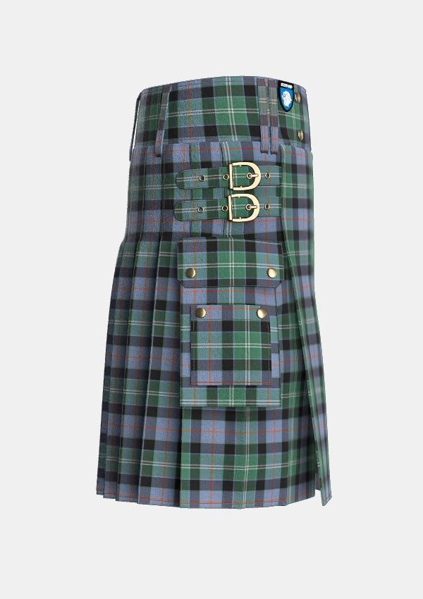 Utility_MacFrog_Personal_Tartan_4561_kilt_right_image_with_pleated_design_and_adjustable_buckles_for_men