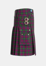 Utility_MacGaugh_Tartan_3370_kilt_right_image_with_pleated_design_and_adjustable_buckles_for_men