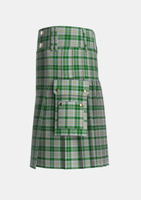 Utility_MacGiboney_Dress_Tartan_3839_kilt_left_image_with_pleated_design_and_adjustable_buckles_for_men