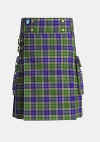 Utility_MacGiboney_MacGibboney_Tartan_2693_kilt_front_image_with_pleated_design_and_adjustable_buckles_for_men