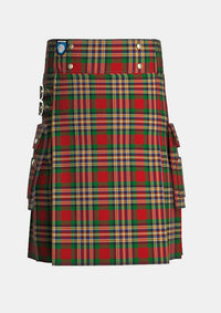 Utility_MacGill_Tartan_1487_kilt_front_image_with_pleated_design_and_adjustable_buckles_for_men