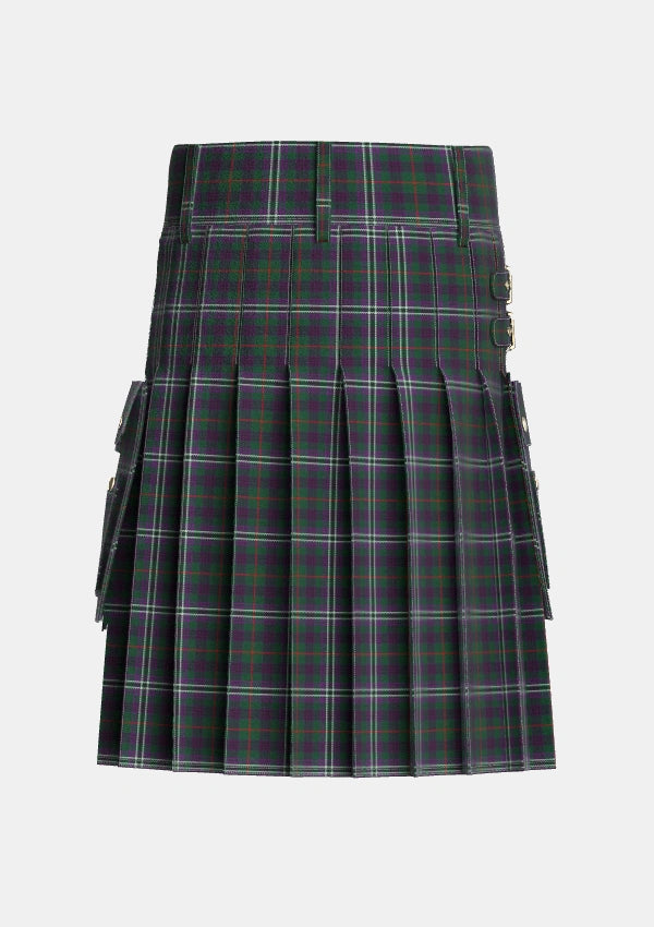 Utility_MacGlynn_Tartan_6083_kilt_back_image_with_pleated_design_and_adjustable_buckles_for_men