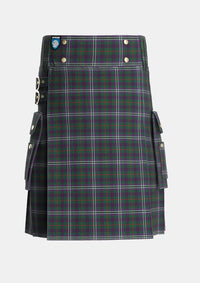 Utility_MacGlynn_Tartan_6083_kilt_front_image_with_pleated_design_and_adjustable_buckles_for_men