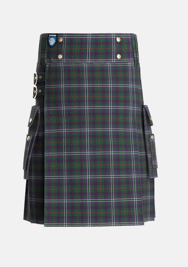 Utility_MacGlynn_Tartan_6083_kilt_front_image_with_pleated_design_and_adjustable_buckles_for_men