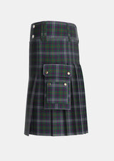 Utility_MacGlynn_Tartan_6083_kilt_left_image_with_pleated_design_and_adjustable_buckles_for_men