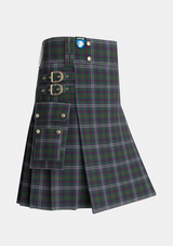 Utility_MacGlynn_Tartan_6083_kilt_side_image_with_pleated_design_and_adjustable_buckles_for_men