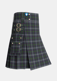 Utility_MacGlynn_Tartan_6083_kilt_side_image_with_pleated_design_and_adjustable_buckles_for_men