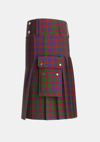 Utility_MacGowan_Tartan_5681_kilt_left_image_with_pleated_design_and_adjustable_buckles_for_men