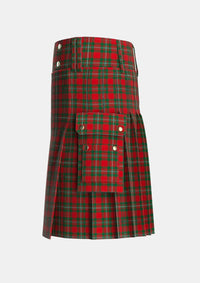 Utility_MacGregor_3_Tartan_1114_kilt_left_image_with_pleated_design_and_adjustable_buckles_for_men