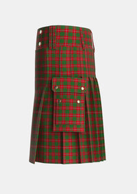 Utility_MacGregor_of_Balquidder_Tartan_988_kilt_left_image_with_pleated_design_and_adjustable_buckles_for_men