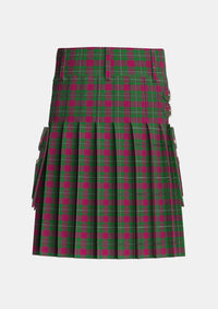 Utility_MacGregor_of_Cardney_Tartan_1285_kilt_back_image_with_pleated_design_and_adjustable_buckles_for_men