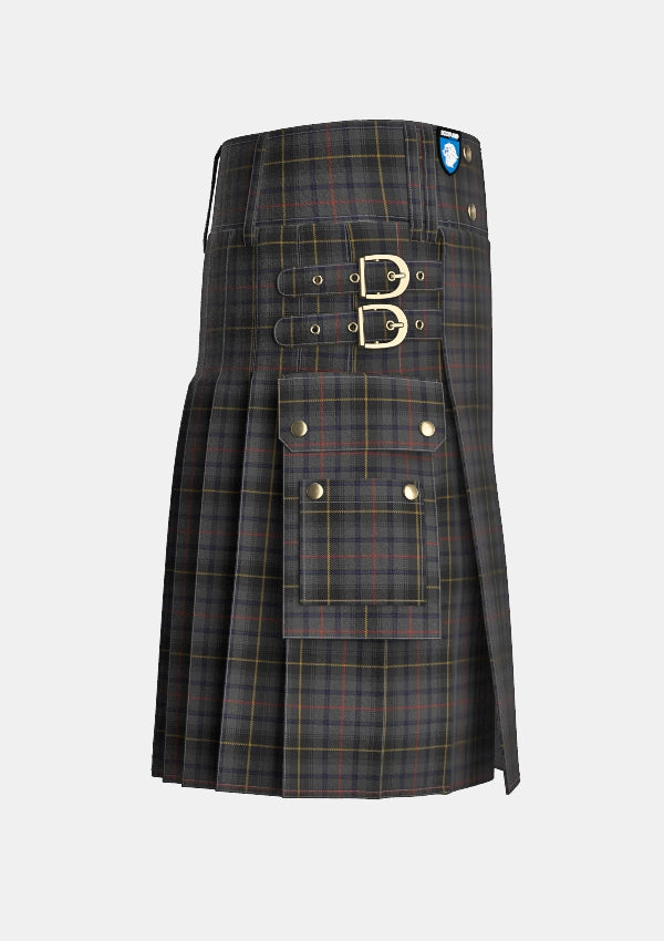 Utility_MacInnes_Homecoming_Tartan_7815_kilt_right_image_with_pleated_design_and_adjustable_buckles_for_men