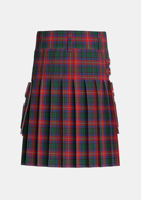 Utility_MacInroy_Rattray_Tartan_3399_kilt_back_image_with_pleated_design_and_adjustable_buckles_for_men