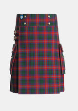 Utility_MacInroy_Rattray_Tartan_3399_kilt_front_image_with_pleated_design_and_adjustable_buckles_for_men