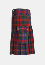 Utility_MacInroy_Rattray_Tartan_3399_kilt_left_image_with_pleated_design_and_adjustable_buckles_for_men