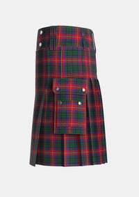 Utility_MacInroy_Rattray_Tartan_3399_kilt_left_image_with_pleated_design_and_adjustable_buckles_for_men