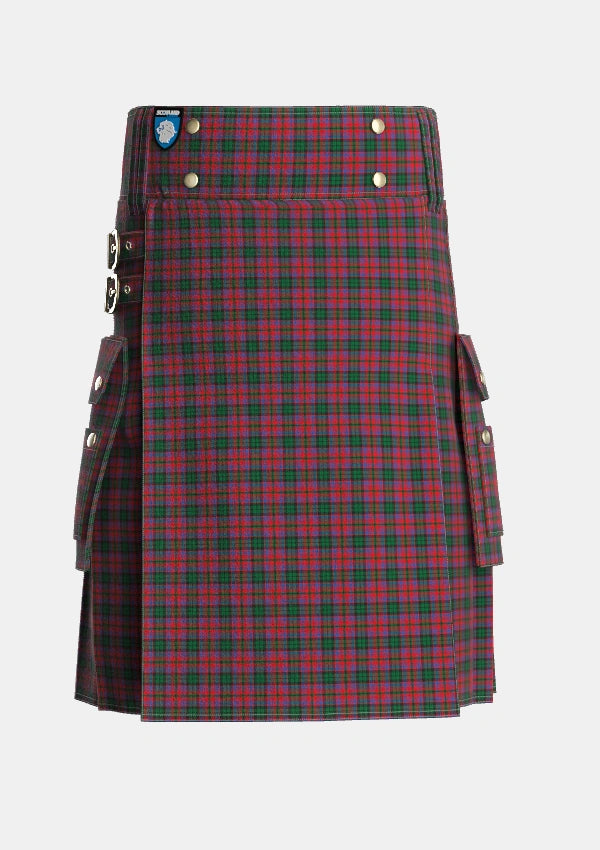 Utility_MacInroy_Tartan_1081_kilt_front_image_with_pleated_design_and_adjustable_buckles_for_men