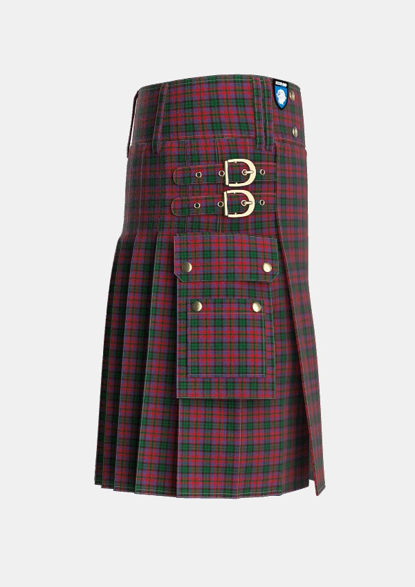 Utility_MacInroy_Tartan_1081_kilt_right_image_with_pleated_design_and_adjustable_buckles_for_men