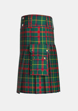Utility_MacIntosh_Hunting_Modern_Tartan_kilt_left_image_with_pleated_design_and_adjustable_buckles_for_men