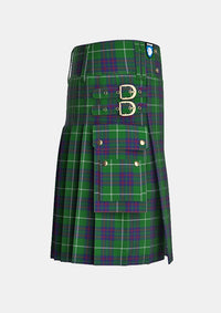 Utility_MacIntyre_Hunting_Tartan_743_kilt_right_image_with_pleated_design_and_adjustable_buckles_for_men