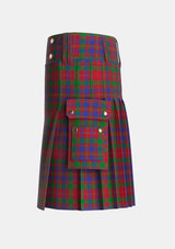 Utility_MacIntyre_of_Gatehouse_Tartan_402_kilt_left_image_with_pleated_design_and_adjustable_buckles_for_men