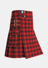 Utility_MacIver_2_Tartan_1203_kilt_side_image_with_pleated_design_and_adjustable_buckles_for_men