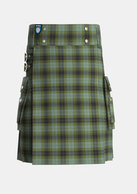 Utility_MacIver_Family_Personal_Tartan_6087_kilt_front_image_with_pleated_design_and_adjustable_buckles_for_men
