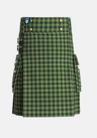 Utility_MacIver_Hunting_Tartan_2697_kilt_front_image_with_pleated_design_and_adjustable_buckles_for_men